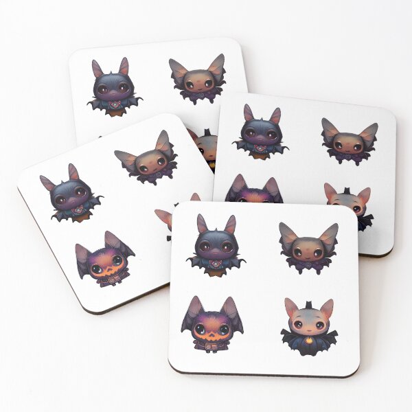 Item preview, set of cute bat animals  designed and sold by ShopThousand.