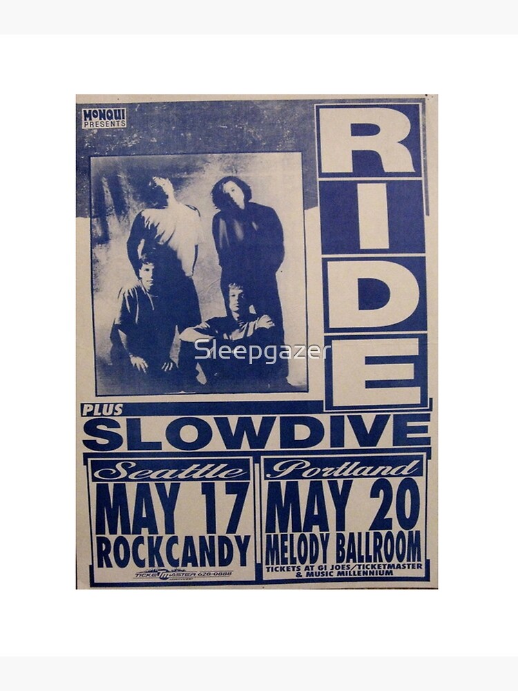 Ride, Slowdive- Shoegaze Tour Poster