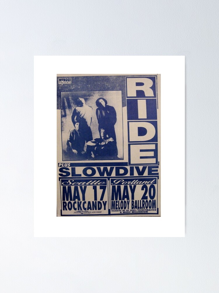 Ride, Slowdive- Shoegaze Tour Poster