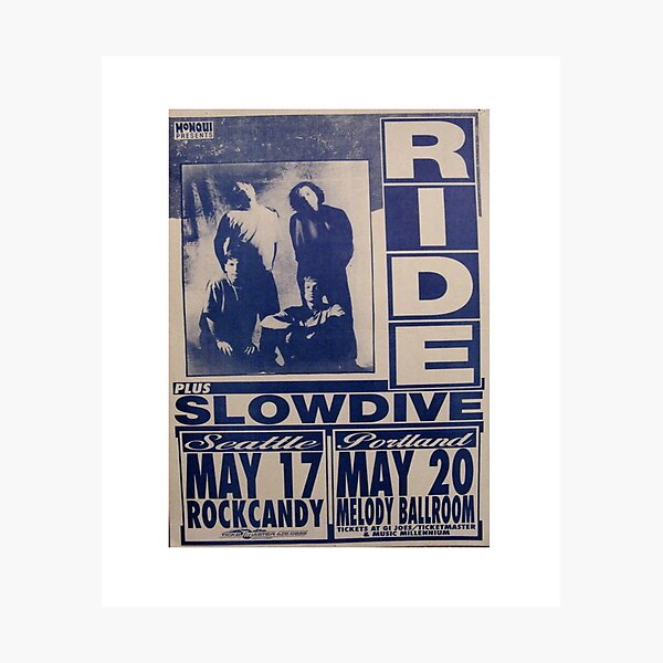 Ride, Slowdive- Shoegaze Tour Poster Photographic Print