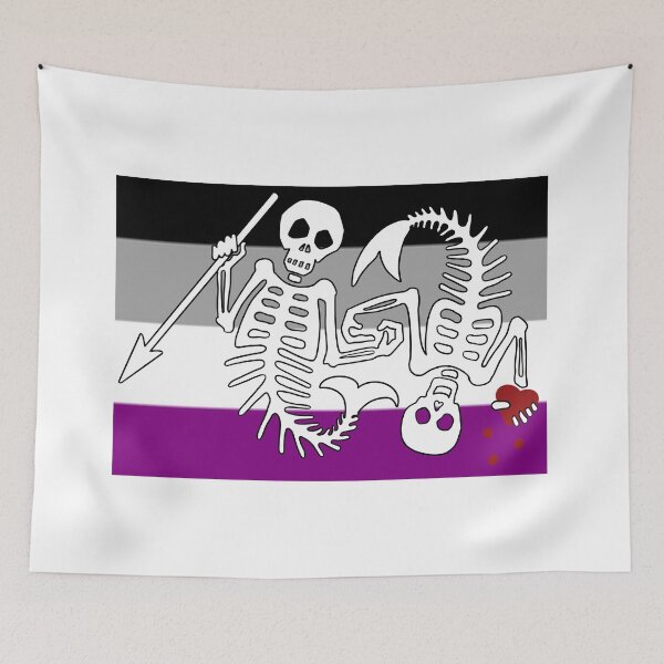 Item preview, OFMD season 2 asexual pride mermaid pirate flag Blackbeard Stede flag designed and sold by Theoldgirl900.