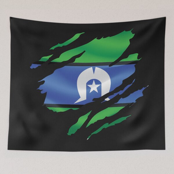 Item preview, Torres Strait Islands Ripped Flag designed and sold by RahallusNtx.