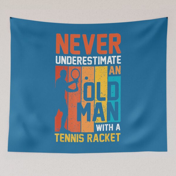 Item preview, Mens Never Underestimate An Old Man With A Tennis Racket designed and sold by PhuSat.