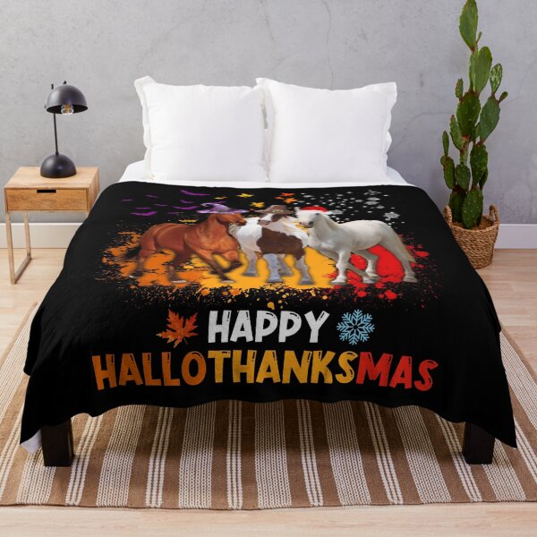 Item preview, Happy Halothanksmas halloween happy Horse scary vintage designed and sold by beckadamr.