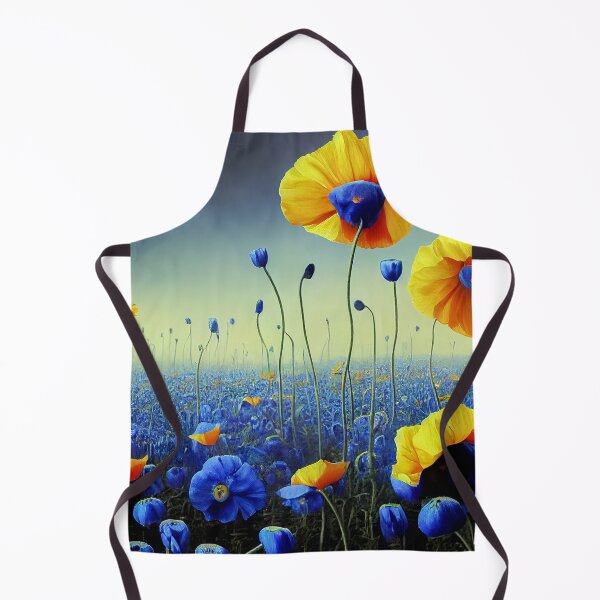 Item preview, Beautiful Surreal Blue and Yellow Poppies designed and sold by The Oracle of Surrealism Sublime Consciousness.