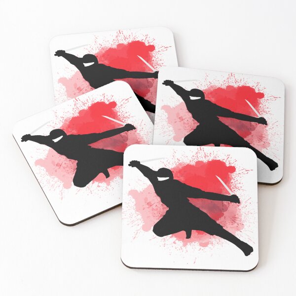 Item preview, Japanese Martial Arts - Ninja Holding Double Sword Knee Bent Pose  designed and sold by LoveSeasonz.