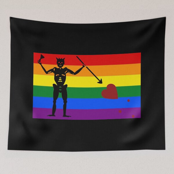 Item preview, pirate pride flag rainbow blackbeard designed and sold by Theoldgirl900.