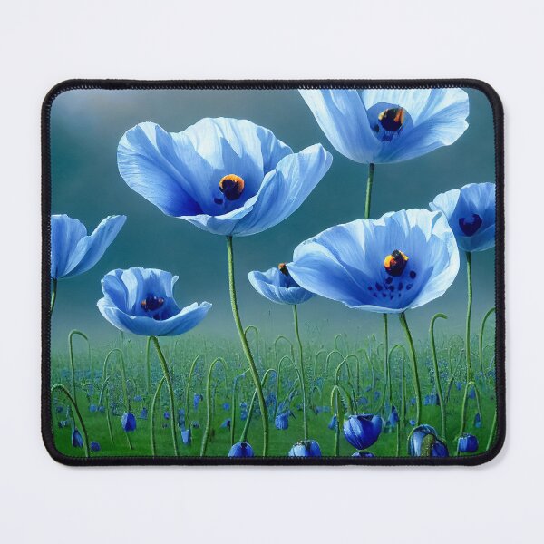 Item preview, Beautiful Surreal Blue Poppies designed and sold by The Oracle of Surrealism Sublime Consciousness.