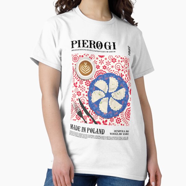 Vista previa del artículo con la obra «Arte mural de pierogi», diseñado y vendido por SurfolioPrints.