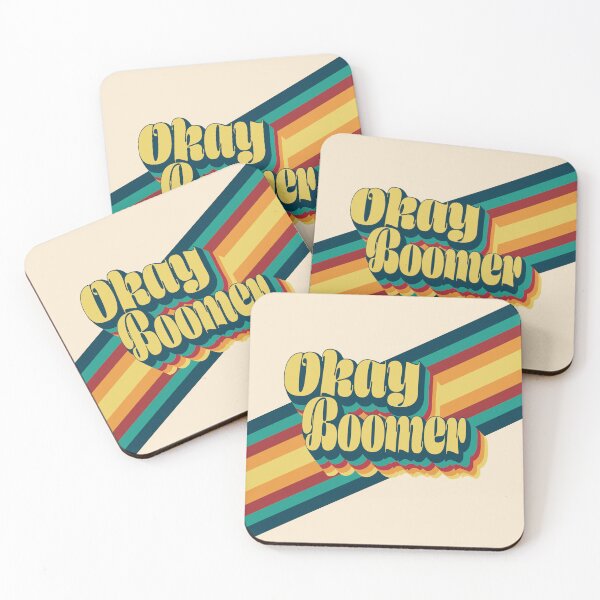 Item preview, Okay Boomer Retro waves and stripes designed and sold by JellyMellyDraws.
