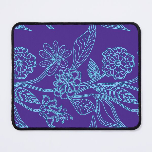 Item preview, Aqua String of Pearl Flowers on Purple designed and sold by Suziness Designs.