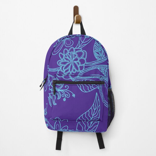 Item preview, Aqua String of Pearl Flowers on Purple designed and sold by Suziness Designs.