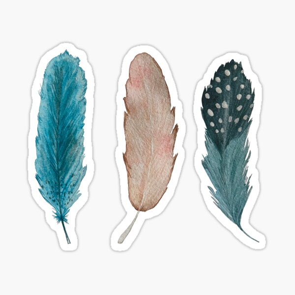 Watercolor feathers Sticker