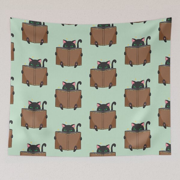 Item preview, Cat Reading Book  designed and sold by Natsukittyart.