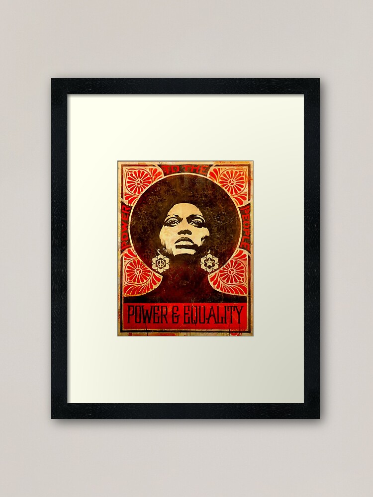 Alternate view of Angela Davis poster 1971 Framed Art Print