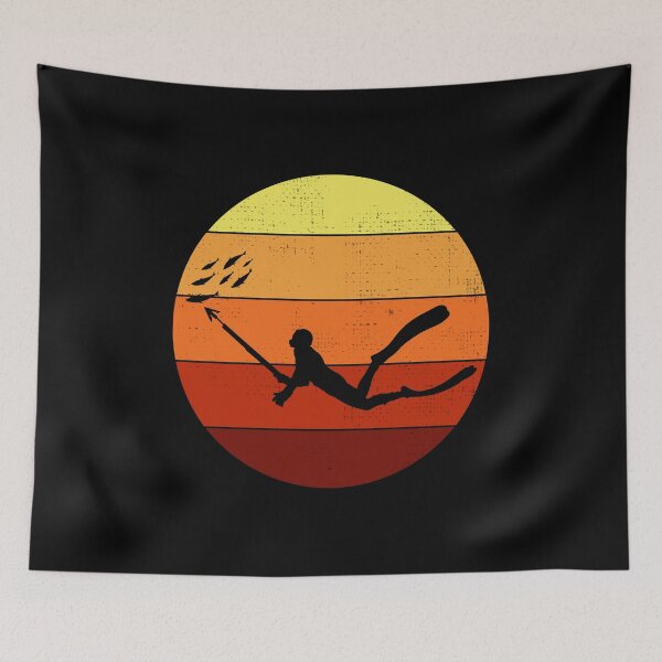 Item preview, Spearfishing Spearfisher Spearfisherman Fishing Vintage Retro designed and sold by TastefulTees.