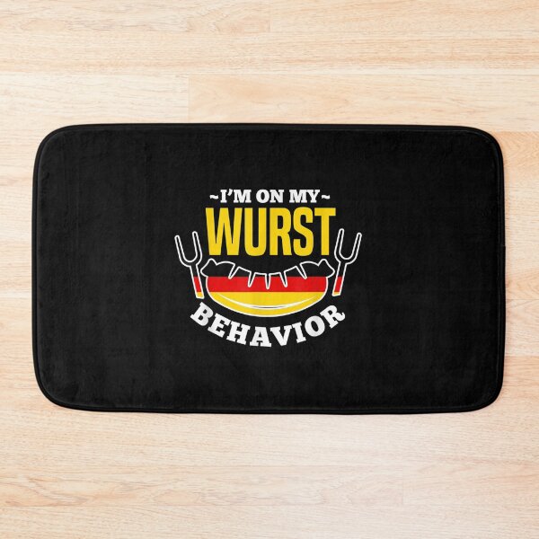 Item preview, Oktoberfest I'm On My Wurst Behavior Germany German Flag designed and sold by Jackwidforss.