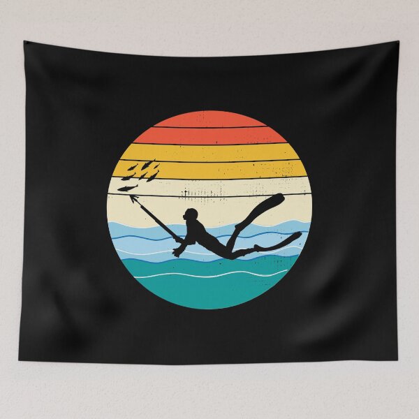 Item preview, Spearfishing Spearfisher Spearfisherman Fishing Vintage Retro designed and sold by TastefulTees.