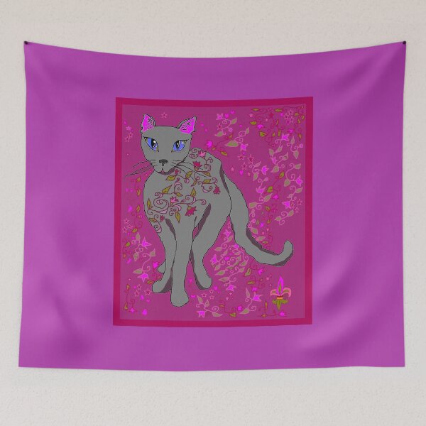 Item preview, Tattooed Kitty Tapestry Style designed and sold by judy snyder.