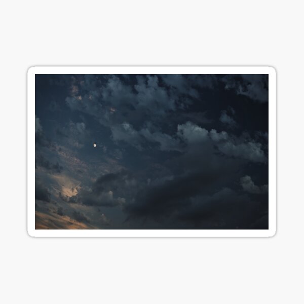 Clouds and the Moon Sticker