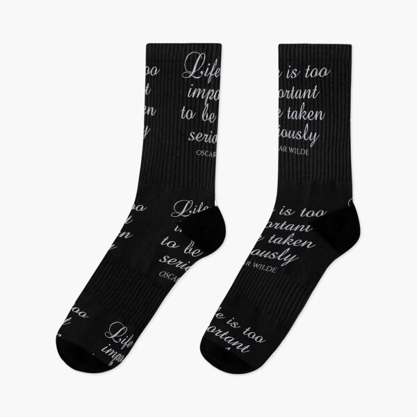 Item preview, Life Is Too Important To Be Taken Seriously - Oscar Wilde Quotes - Funny Sayings designed and sold by PhiloJourney.