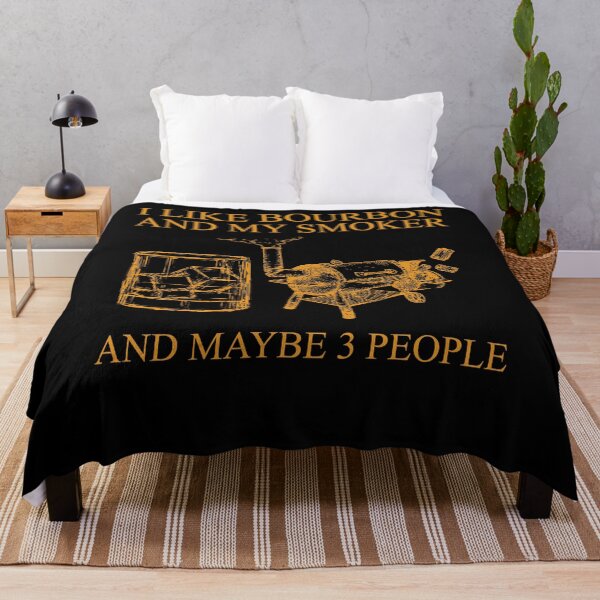 Item preview, I Like Bourbon And My Smoker And Maybe 3 People lover funny vintage designed and sold by beckadamr.
