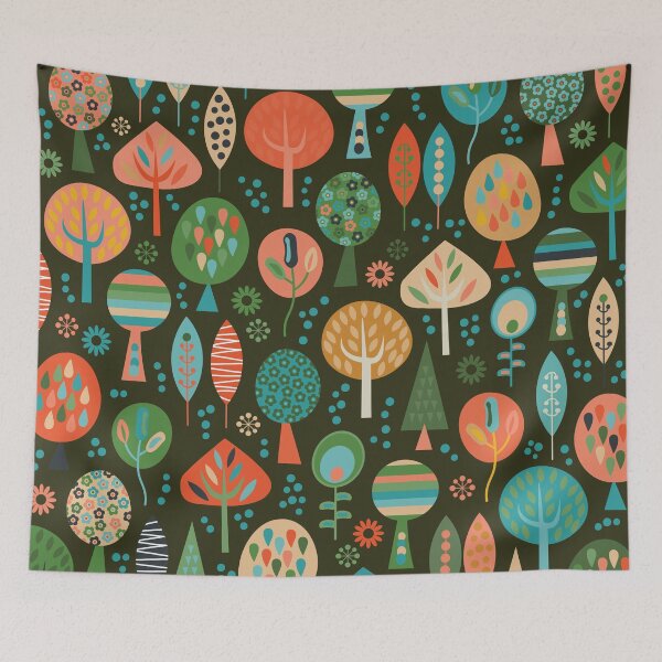 Item preview, Luonto, Mid Century Modern Jungle of Delight designed and sold by BesanoStyle.