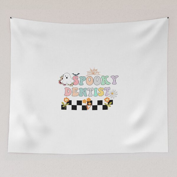 Item preview, Groovy Spooky Dentist Cute Floral Halloween Ghost designed and sold by Karry-Pat.