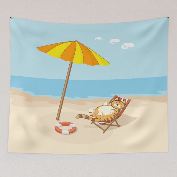 Item preview, enjoy summer with cute cat designed and sold by AlinNova.