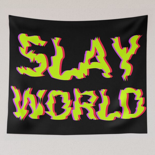Item preview, Slay World - Glitchy txt designed and sold by Dude 4U.