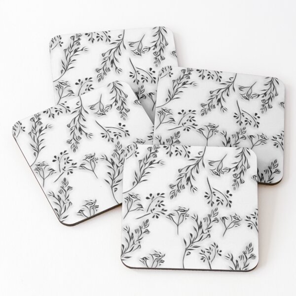 Item preview, flores en blanco y negro designed and sold by RetroPalmTree.