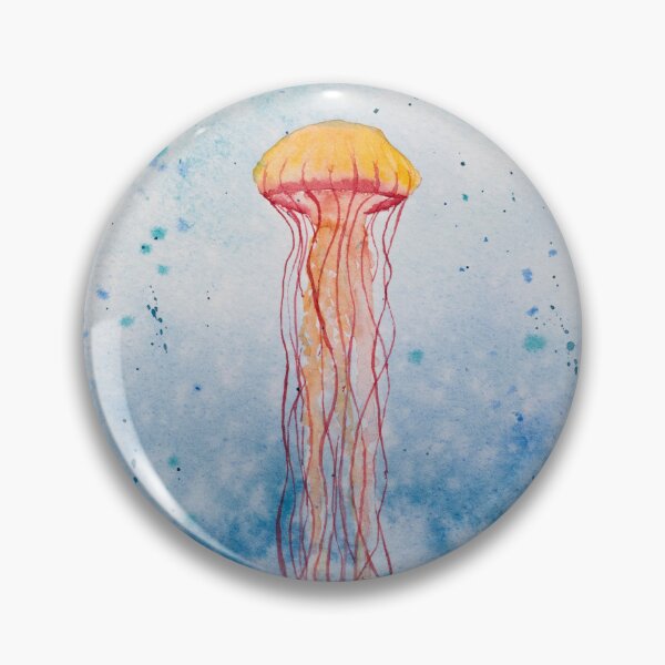 Item preview, Jellyfish Ocean Watercolour Painting designed and sold by Nicky Rollings.