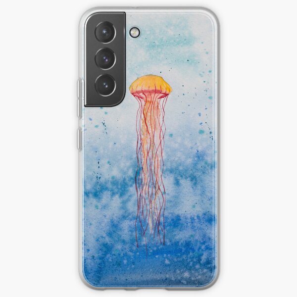 Jellyfish Ocean Watercolour Painting Samsung Galaxy Soft Case