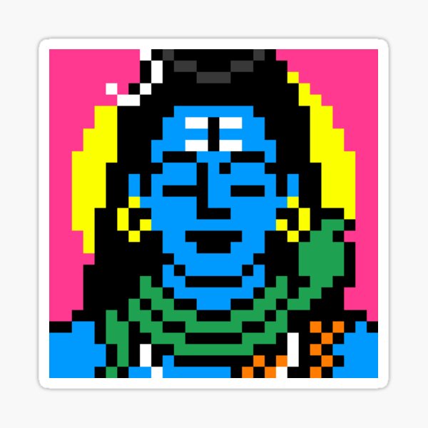 Item preview, Shiva 8bit Mahadev  designed and sold by tshirtbaba.