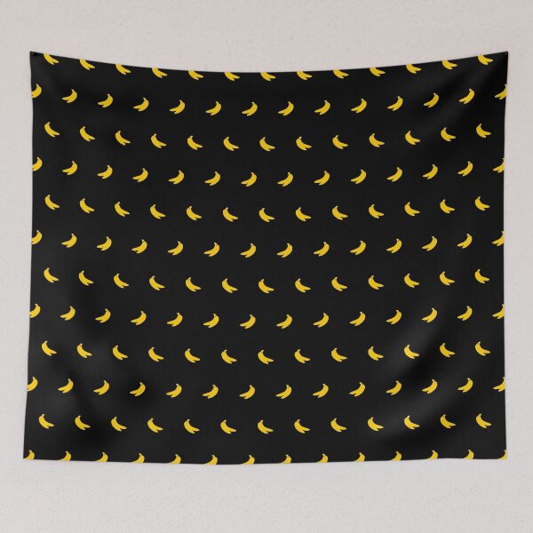 Item preview, Silhouettes of Small Yellow Bananas on Black Background designed and sold by Gerson Ramos.