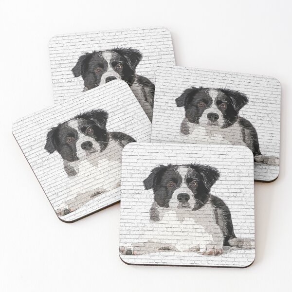 Item preview, Too Cute Puppy Border Collie Dog - Custom Pet Portrait Art Studio designed and sold by Custom Pet Portrait Art Studio.