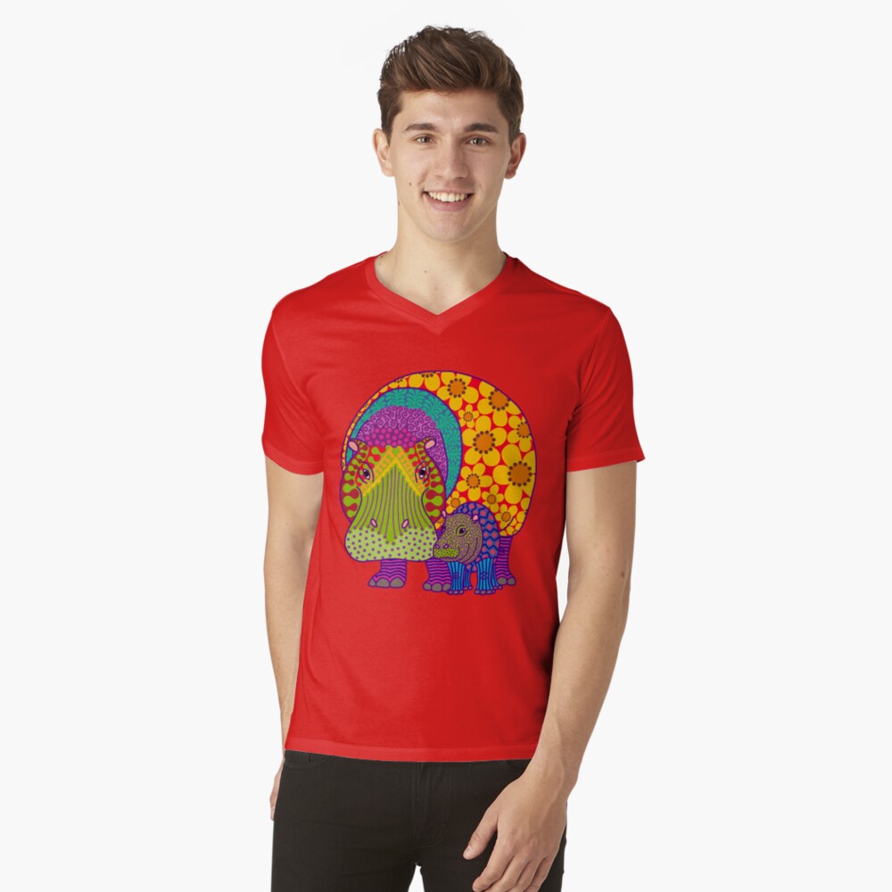 Aperçu de l'œuvre T-shirt col V créée et vendue par Hippopottermiss.