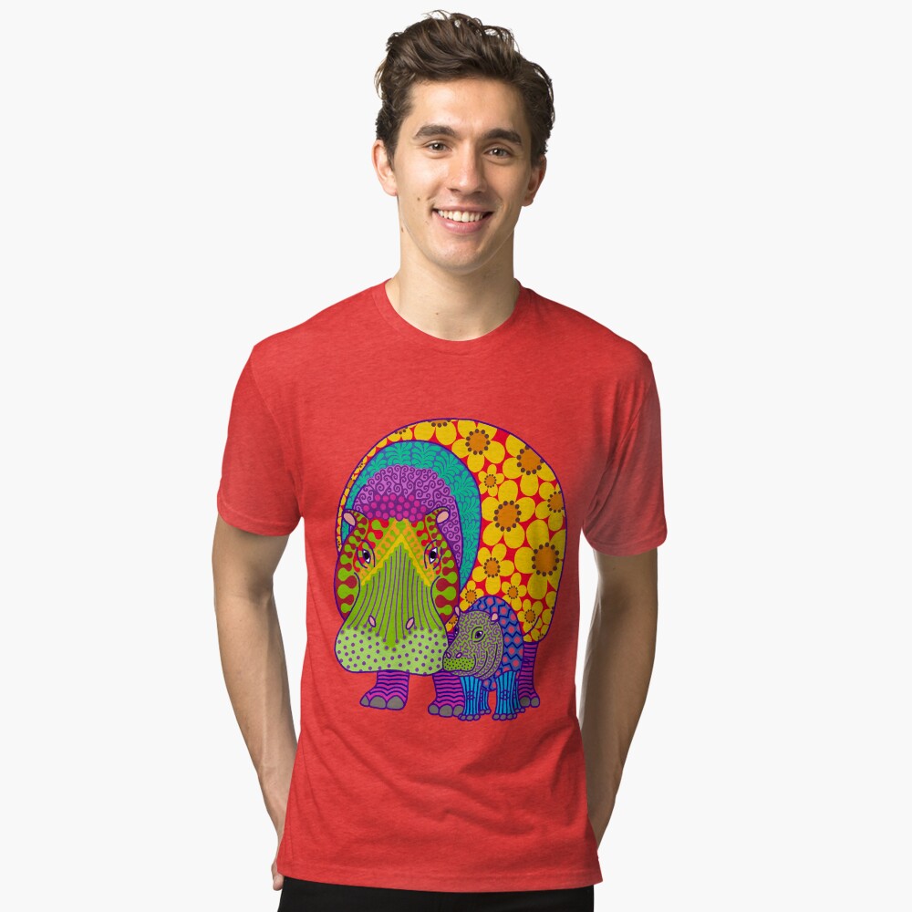 Aperçu de l'œuvre T-shirt chiné créée et vendue par Hippopottermiss.