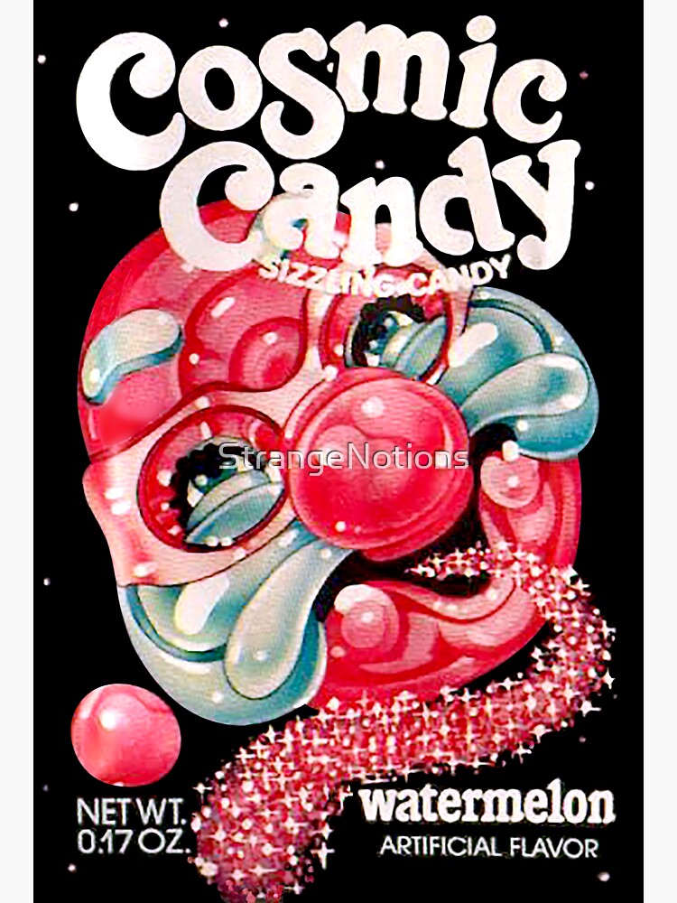 "Late 70s to Early 80s Cosmic Candy Package Art, Watermelon Flavor