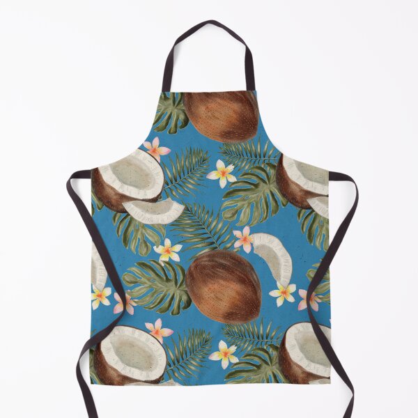 Item preview, Coconuts About You Tropical Vintage Pattern (Turquoise Blue) designed and sold by ‧͙⁺˚*・༓☾ Moon Saikia ☽༓・*˚⁺‧͙.