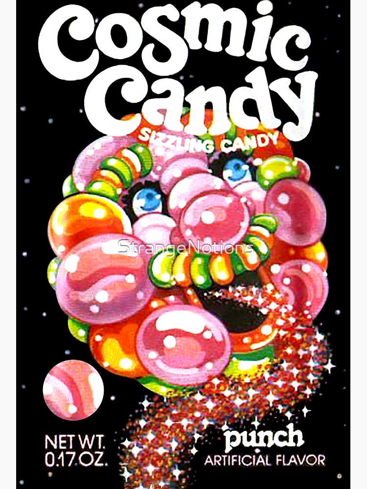 "Late 70s to Early 80s Cosmic Candy Package Art, Punch Flavor" Sticker