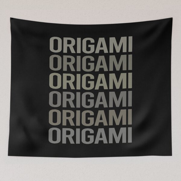 Artikelvorschau, Grauer Text-Kunst-Origami entworfen und verkauft von StoreCalamity.
