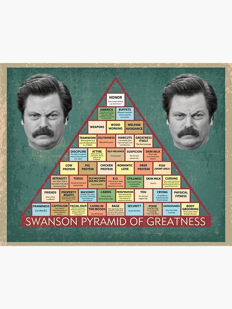 reductor Sælger Talje Ron Swanson Pyramid of Greatness" Art Board Print for Sale by ldennrelde |  Redbubble