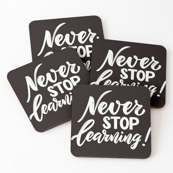 Item preview, black and white motivational texter modern never stop learning  t-shirt  designed and sold by SAFALK.