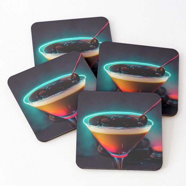 Item preview, Neon Aesthetic - Espresso Martini | Cocktail | Artwork | Illustration designed and sold by Designsssssssssssssssss.