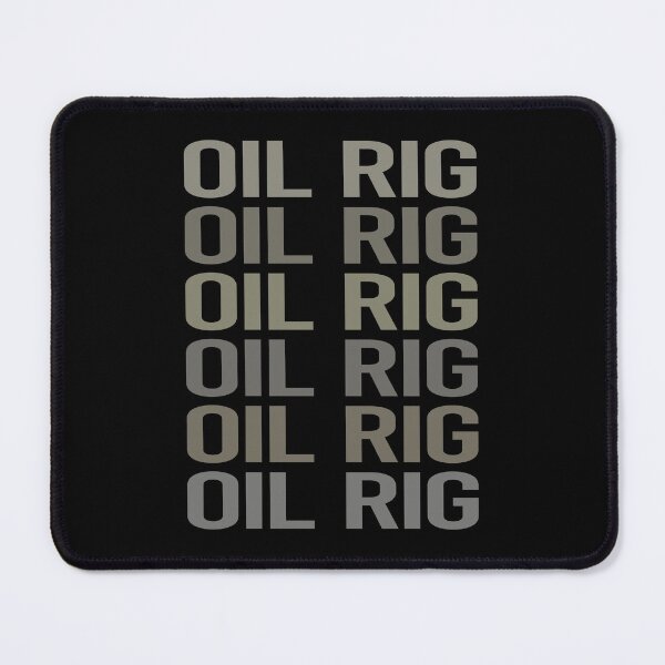 Item preview, Gray Text Art Oil Rig Roughneck Offshore designed and sold by StoreCalamity.