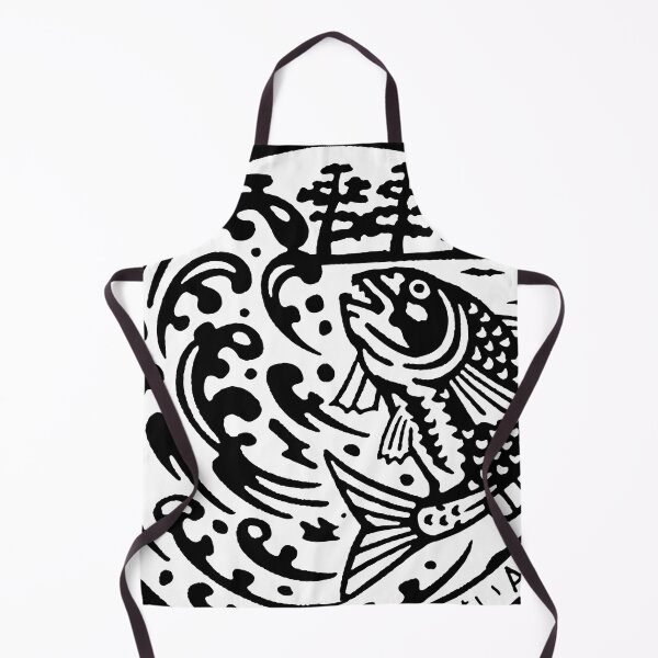 Item preview, Japanese manhole with fish breaching waves - White Inverted designed and sold by mattraski.
