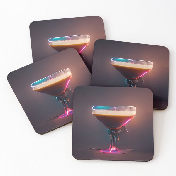 Item preview, Neon Aesthetic - Espresso Martini |  Cocktail |  Artwork | Illustration designed and sold by Designsssssssssssssssss.