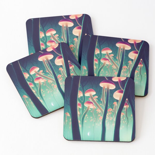 Item preview, psychedelic mushroom forest designed and sold by mrlongfield.