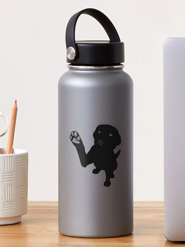 Water Bottle - Black Lab - Four Your Paws Only